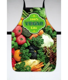 фартук - 100% vegan life (100% вегетарианец)